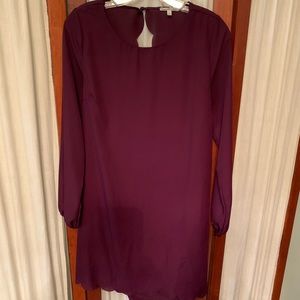 Burgundy dress back open